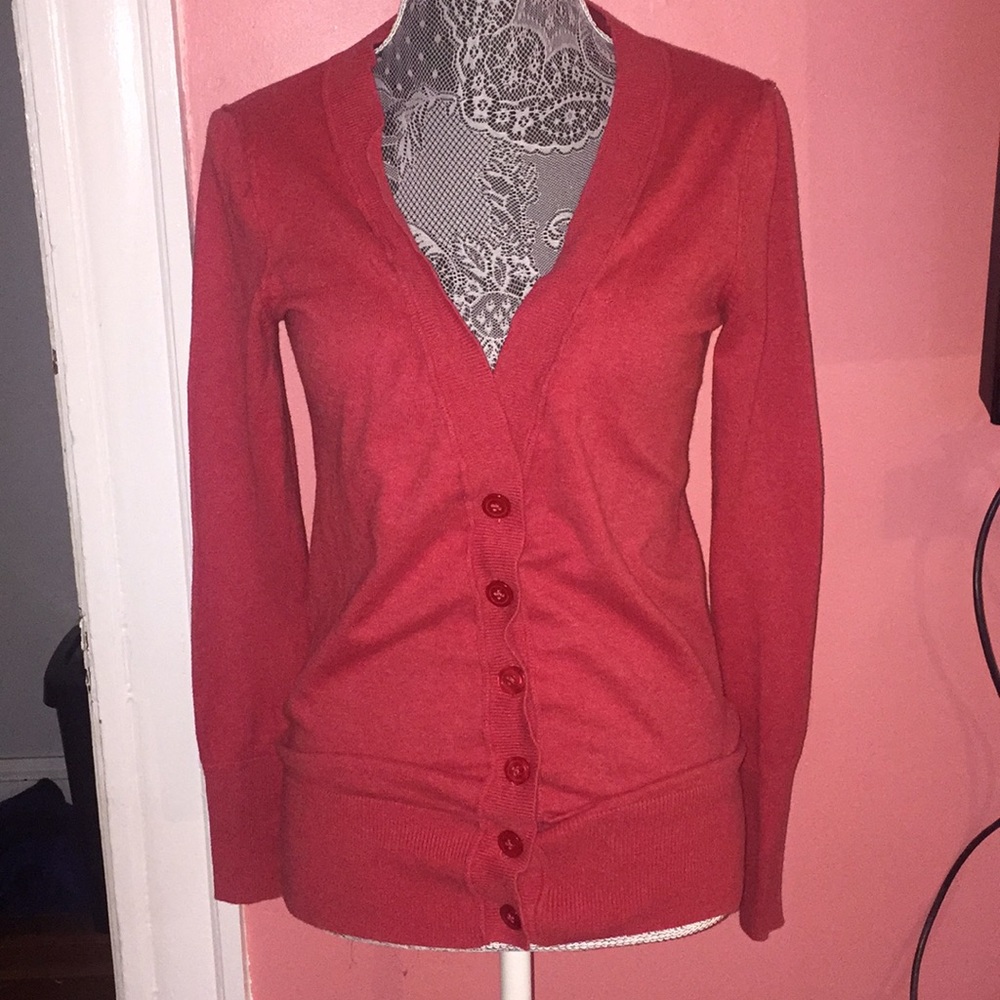 Comfy red/orange cardigan !